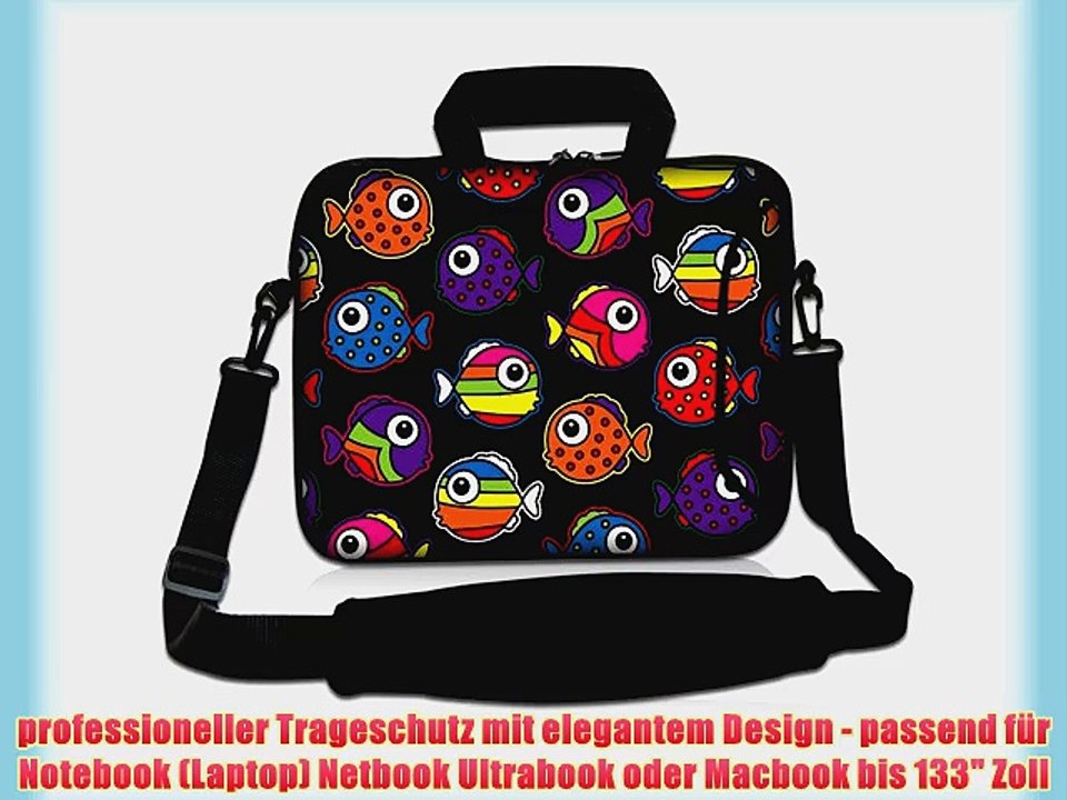 Luxburg? Design Laptoptasche Notebooktasche Sleeve mit Schultergurt und Fach f?r 133 Zoll Motiv: