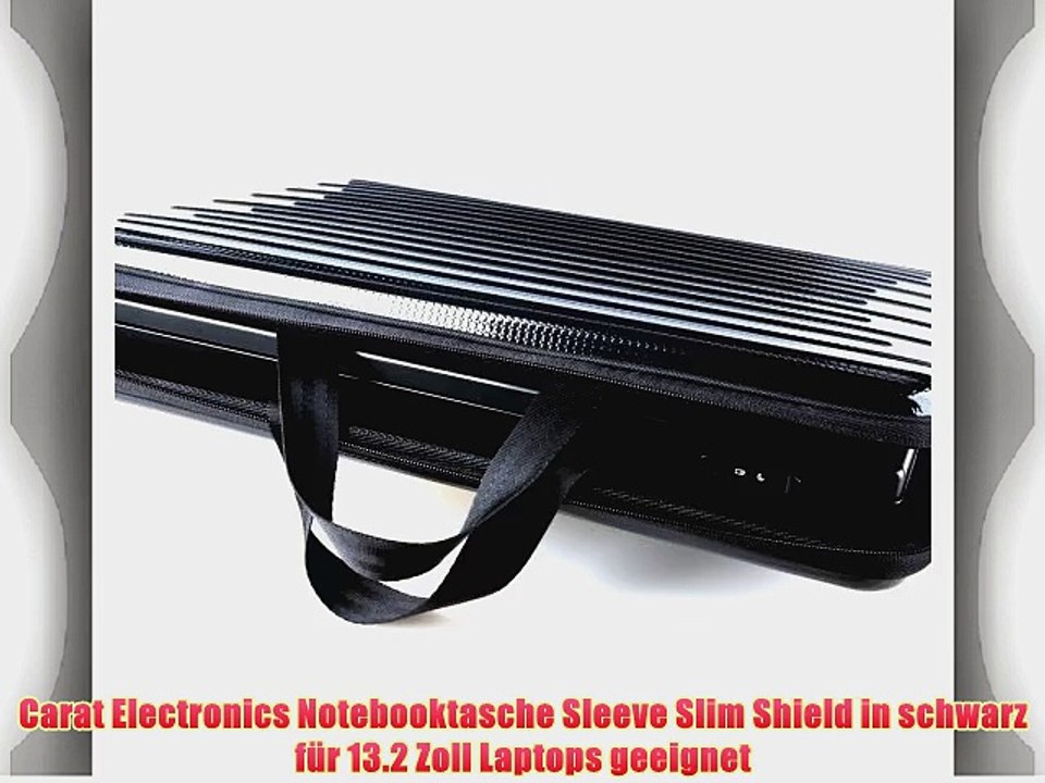 Carat Electronics Notebooktasche Sleeve Slim Shield in schwarz f?r 13.2 Zoll Laptops geeignet