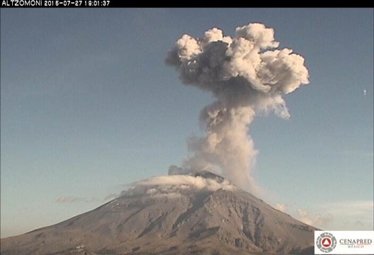 Mexique : nouvelle éruption du volcan Popocateptl
