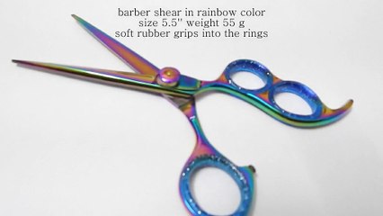 rainbow barber hair cutting  shear