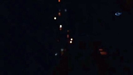 Adliye lojmanlarına silahlı saldırı anı kamerada