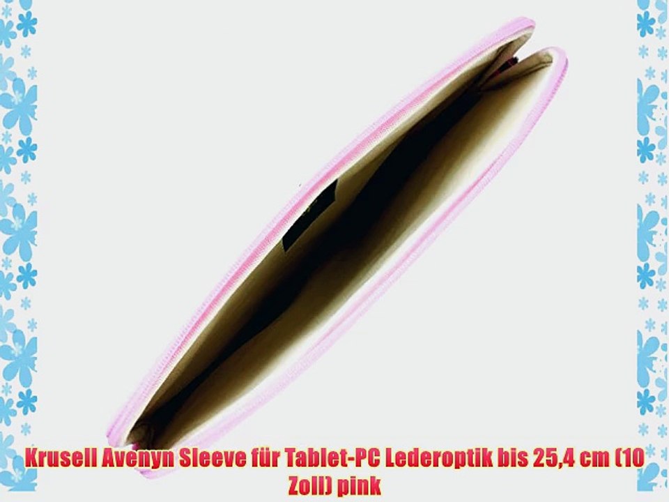 Krusell Avenyn Sleeve f?r Tablet-PC Lederoptik bis 254 cm (10 Zoll) pink