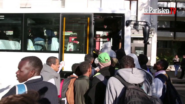 Migrants : évacuation du camp de la Halle Pajol (Paris XVIIIe)