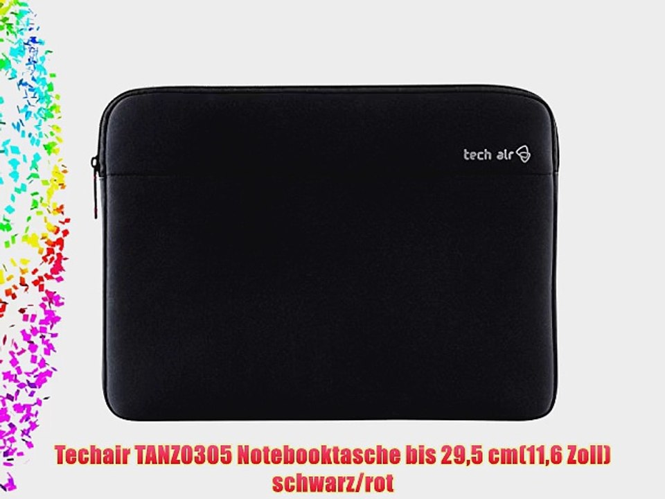 Techair TANZ0305 Notebooktasche bis 295 cm(116 Zoll) schwarz/rot