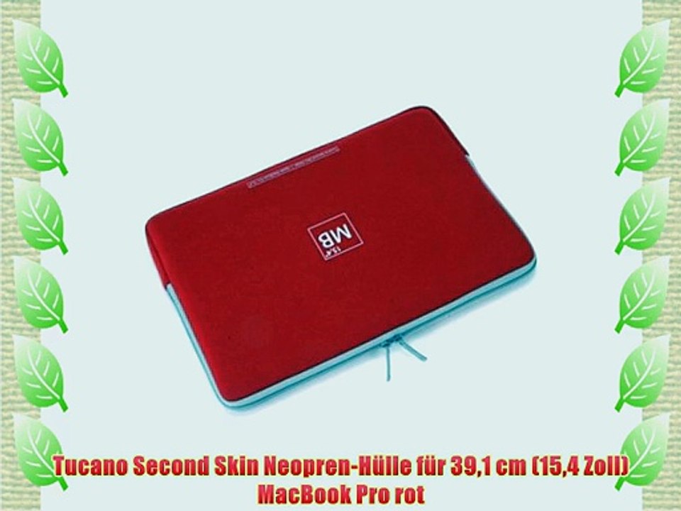 Tucano Second Skin Neopren-H?lle f?r 391 cm (154 Zoll) MacBook Pro rot