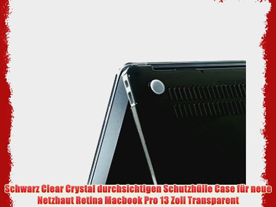 Schwarz Clear Crystal durchsichtigen Schutzh?lle Case f?r neue Netzhaut Retina Macbook Pro