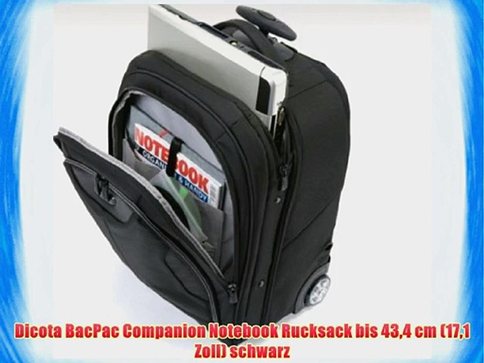 Dicota BacPac Companion Notebook Rucksack bis 434 cm (171 Zoll) schwarz