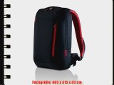 Belkin Notebook-Rucksack (geeignet f?r Notebooks bis zu 432 cm (17 Zoll)) kohlenschwarz/weinrot