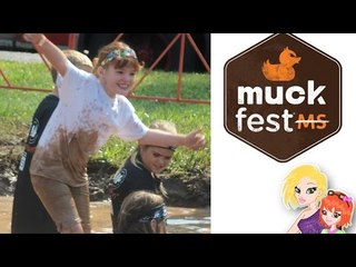 Getting Muddy for a MS Research with the Mommy and Gracie Show