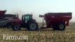 AGCO Massey Ferguson Combine and Tractor at FPS Corn Harvest Demo with J&M Grain Cart