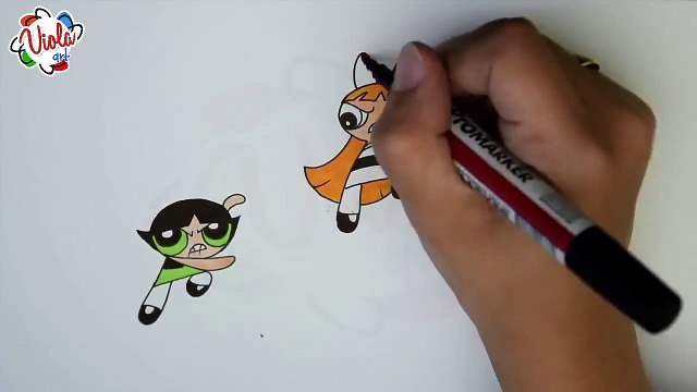 How to Draw The Powerpuff Girls Markers Drawing Tutorial for Kids