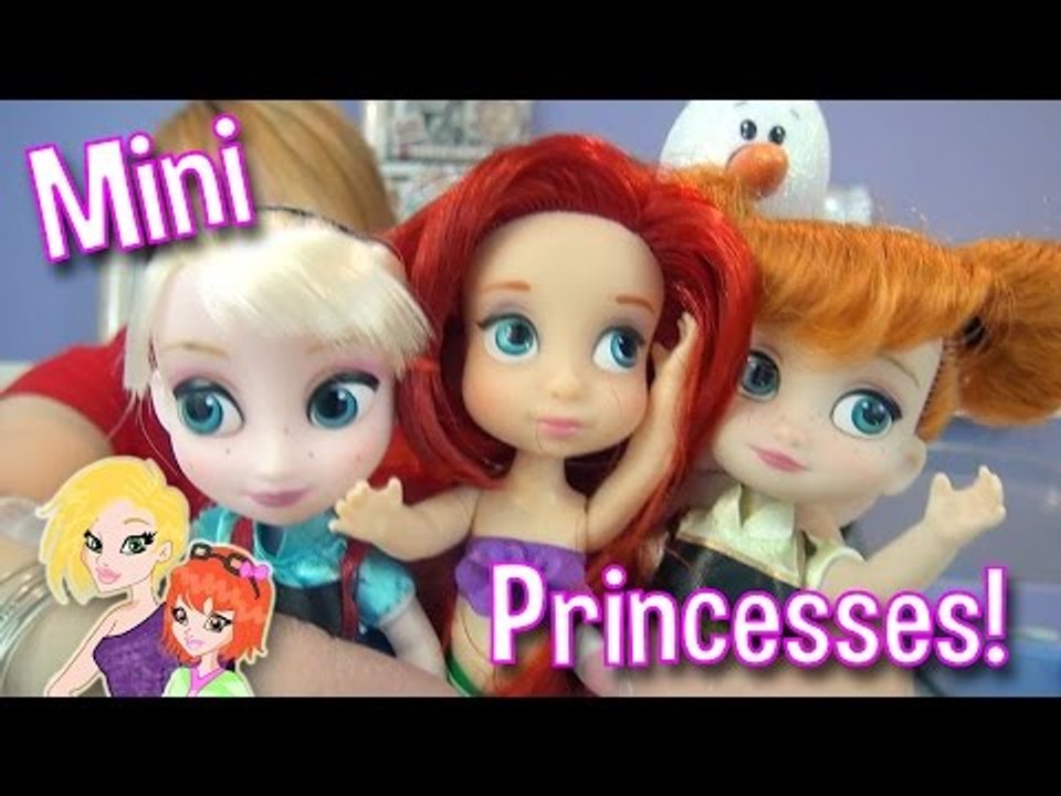 Disney Animators' Mini Frozen Elsa and Anna Dolls and Playsets with Ariel Too!