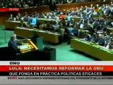 Presidente brasileño Luiz Inacio Lula Da Silva durante su intervención en la ONU 2/2