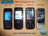 Comparison of Nokia 2700c, 7210, 5130 Express music, 6303 - MobileGyaan.com