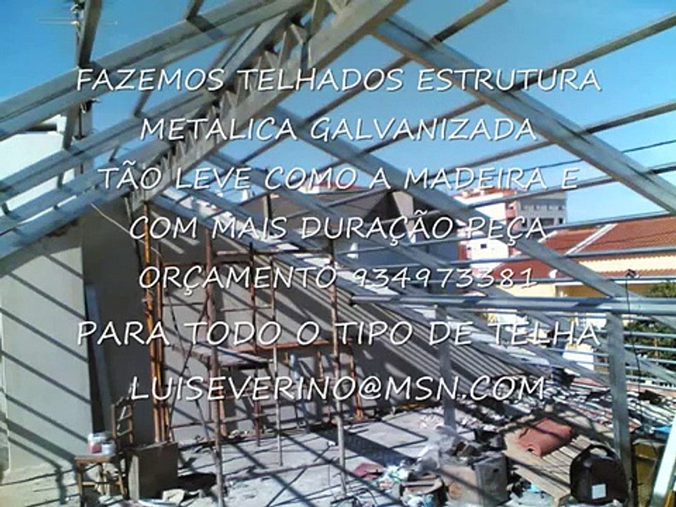 TRABALHOS EM TELHADOS.telhados estrutura metalica galvanizada