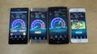 Sony Xperia Z3+ vs  Samsung Galaxy S6 Edge vs  LG G4 vs  iPhone 6   Internet Speed Test!