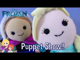 Frozen Elsa Anna Kristoff and Olaf Puppet Show