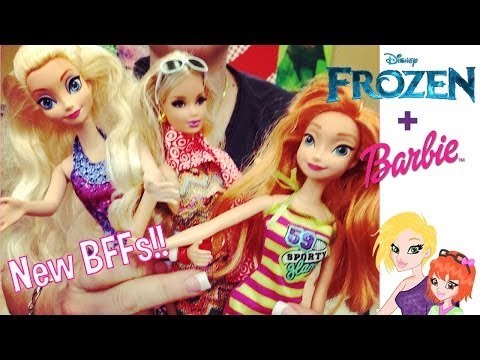 Frozen Elsa and Anna Fashion Makeover with Barbie