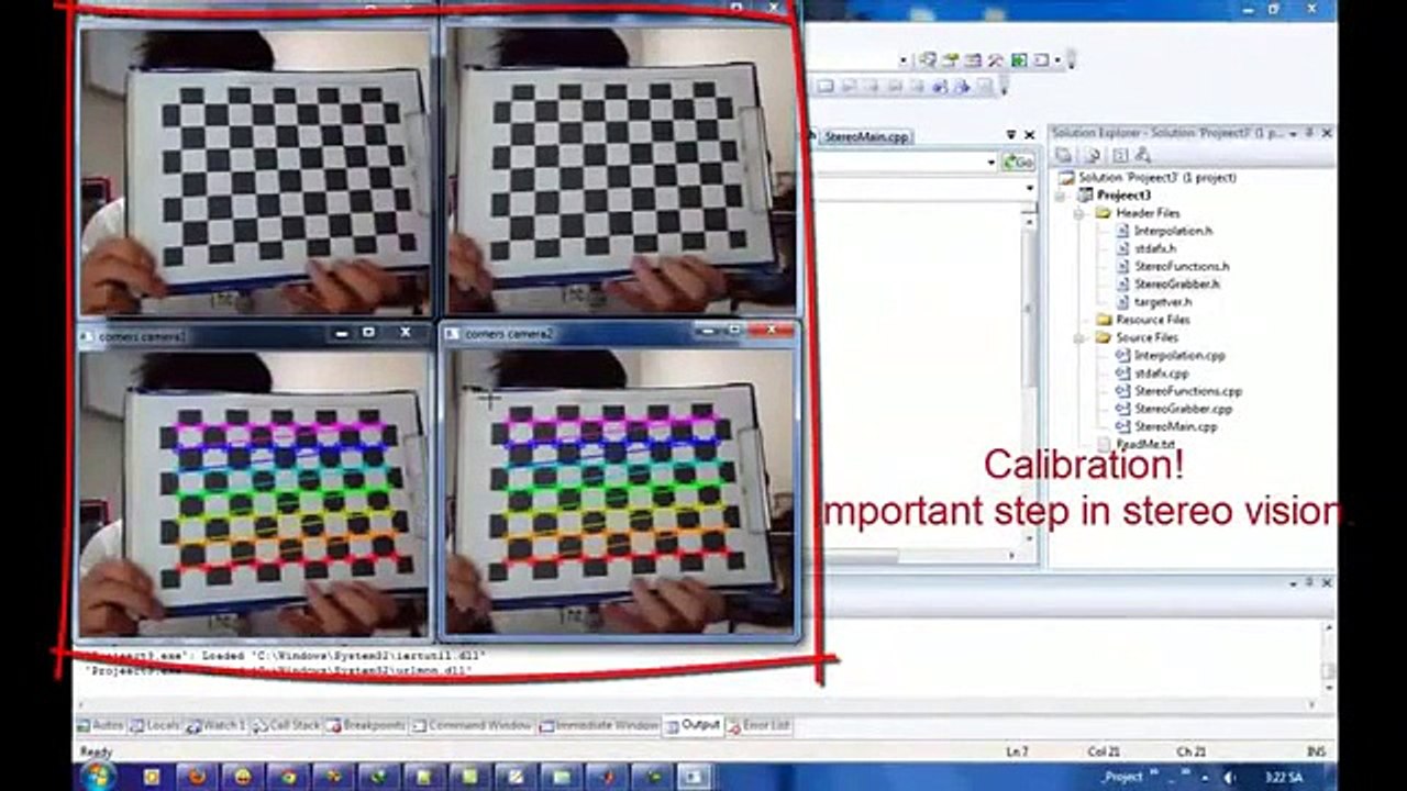 Measure distance with web cams from depth map using OpenCV full source code