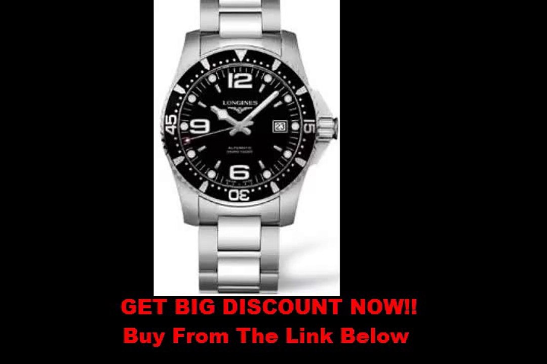 PROMO Longines Black Dial HydroConquest Automatic Diver Mens Watch - L3.642.4.56.6