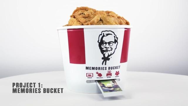 Fast food, fast photos: Your bucket of KFC chicken now doubles as a printer