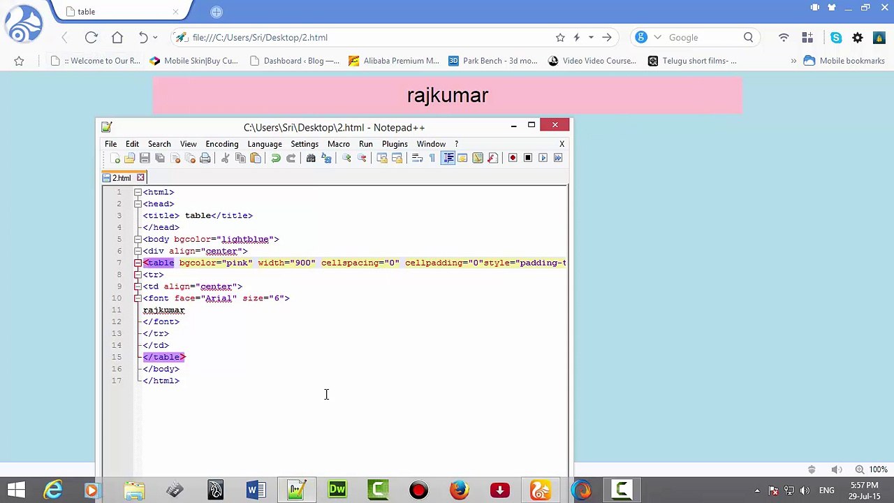 HTML Basics Class-7