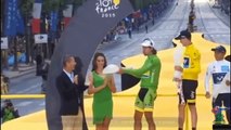 tour de france - Peter Sagan - 2015 - moment amusant sur le podium