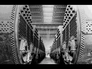 Titanic's steam engines and Parson turbine sounds