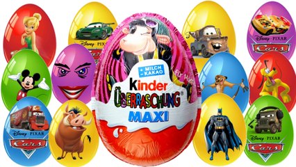 Gigant KINDER SURPRISE eggs Polly Pocket Disney Pixar Cars 2 Hello Kitty Mickey Mouse