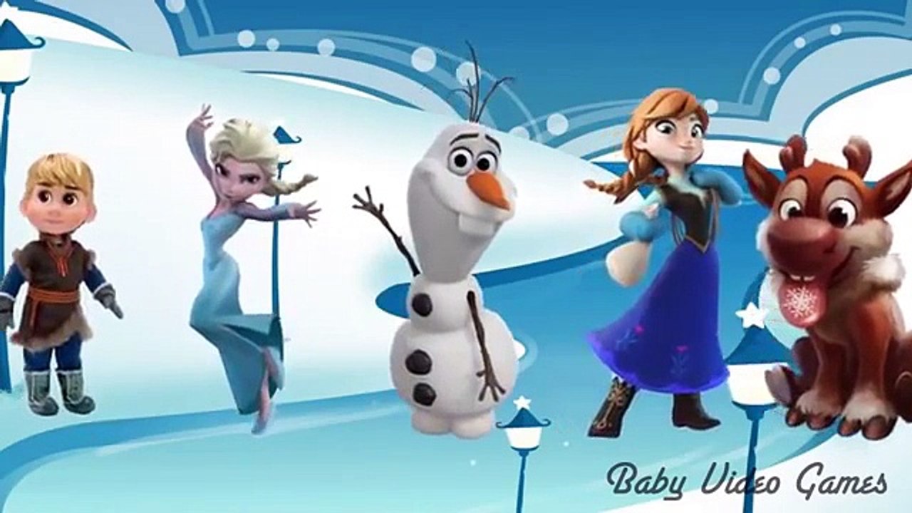 Frozen Finger Family Disney Anna Cartoon Elsa Kids Princess Let it Go Nursery Rhyme Song