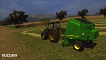 Farming Simulator 2013 - Baling & Loading with John Deere