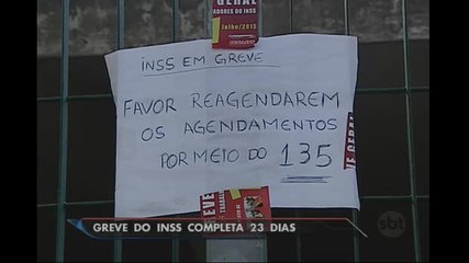 Greve do INSS completa 23 dias e paralisa 80 das agências