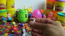 Despicable me minions peppa pig surprise eggs play doh pocoyo spongebob shrek angry birds