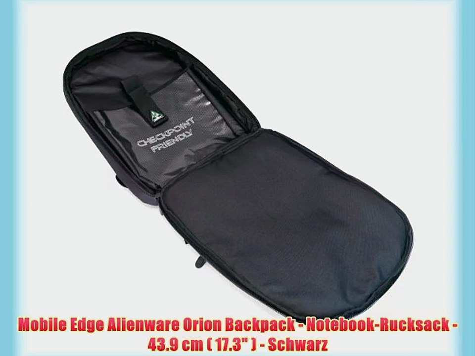 Mobile Edge Alienware Orion Backpack - Notebook-Rucksack - 43.9 cm ( 17.3 ) - Schwarz