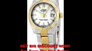 PROMO Rolex Datejust White Index Dial Oyster Bracelet Two Tone Unisex Watch 178273WSO