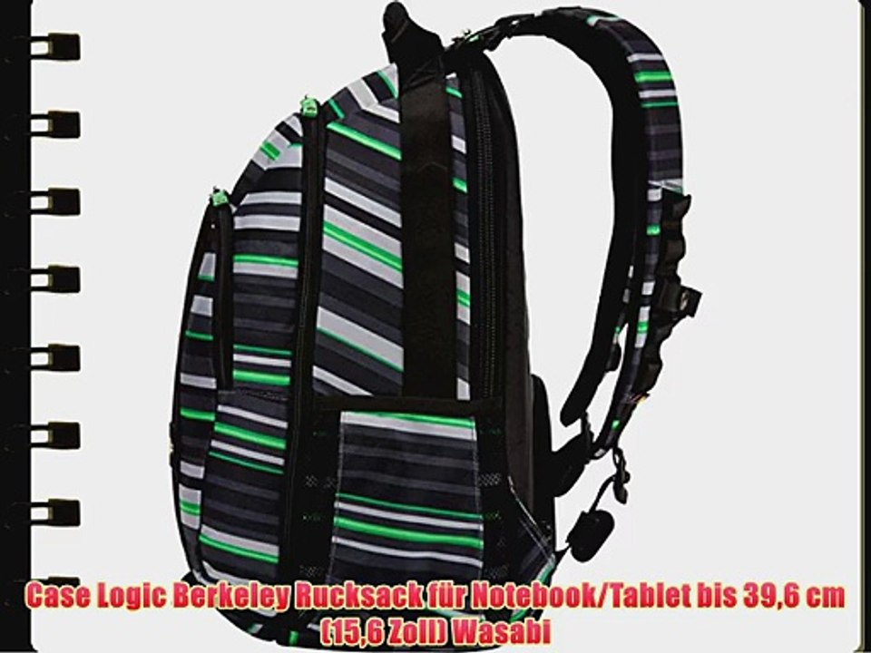 Case Logic Berkeley Rucksack f?r Notebook/Tablet bis 396 cm (156 Zoll) Wasabi