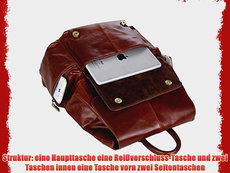 YAAGLE Flotter entspannter Rucksack erstklassige Laptoptasche aus echtem Leder Herren Tasche