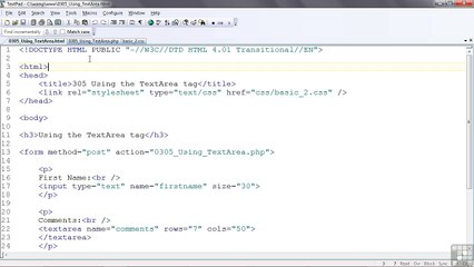 Web Design Using The TEXTAREA Tag