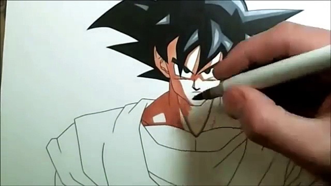 how to draw son goku using copic markers