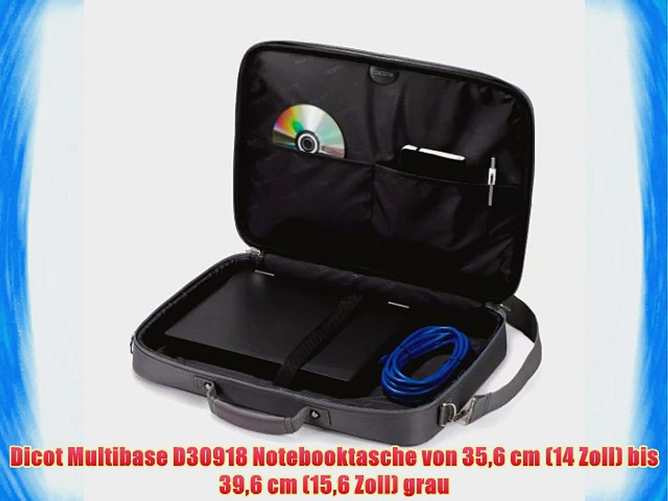 Dicot Multibase D30918 Notebooktasche von 356 cm (14 Zoll) bis 396 cm (156 Zoll) grau