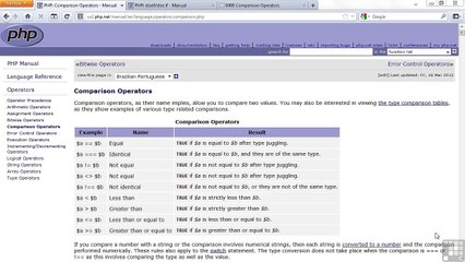 Web Design Comparison Operators