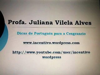 Português para concurso - Concordância Verbal BNDES 2009 - Cesgranrio