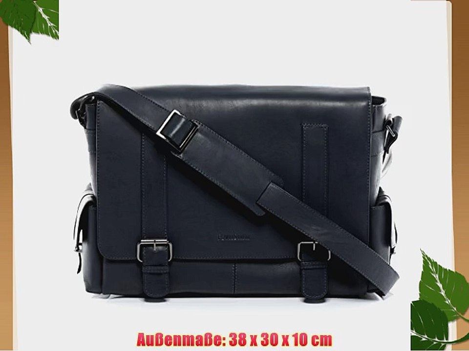 FEYNSINN Messenger bag ASHTON - Umh?ngetasche XL fit f?r 15 laptop iPad - Notebook-Tasche echt