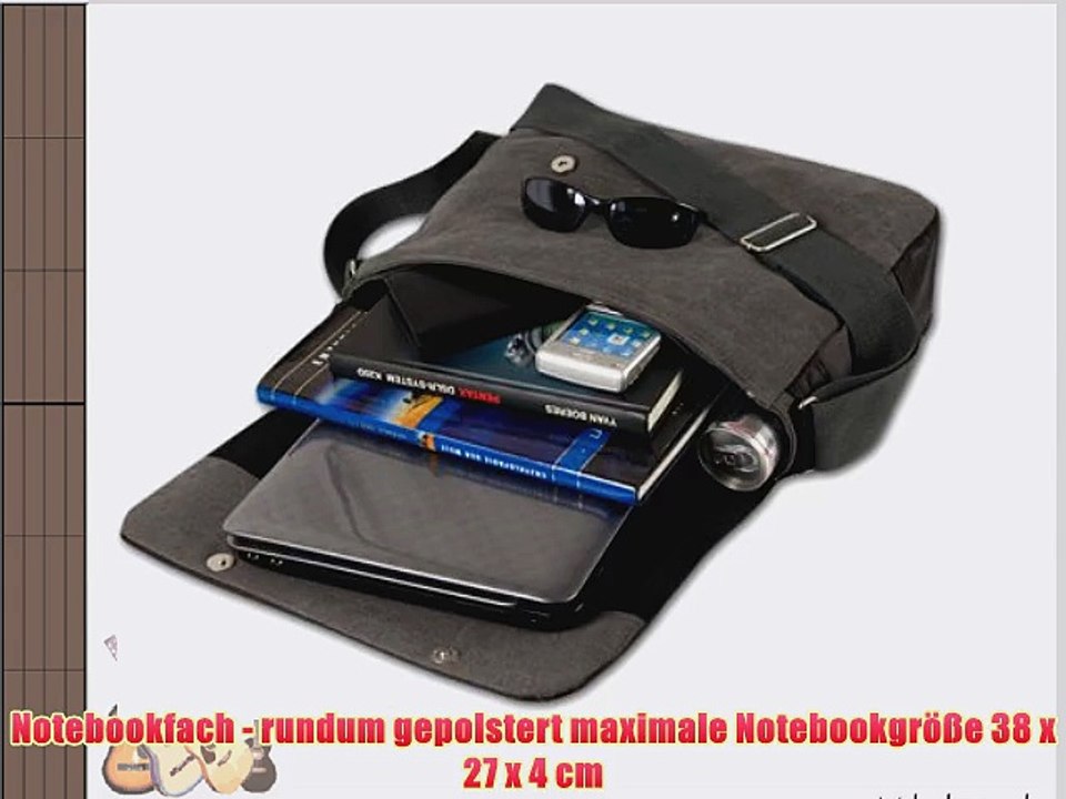 DANIEL RAY Umh?ngetasche NEVADA L Schultertasche Laptop Tasche Anthrazit