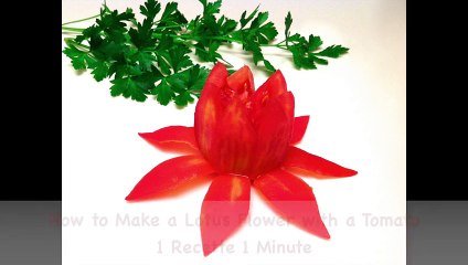 Une magnifique fleur de lotus en quelques secondes avec une tomate
