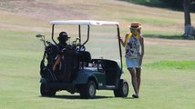 Heidi Klum y Vito Schnabel juegan un poco de golf en Italia