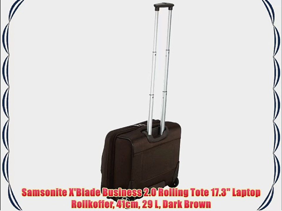 Samsonite X'Blade Business 2.0 Rolling Tote 17.3 Laptop Rollkoffer 41cm 29 L Dark Brown