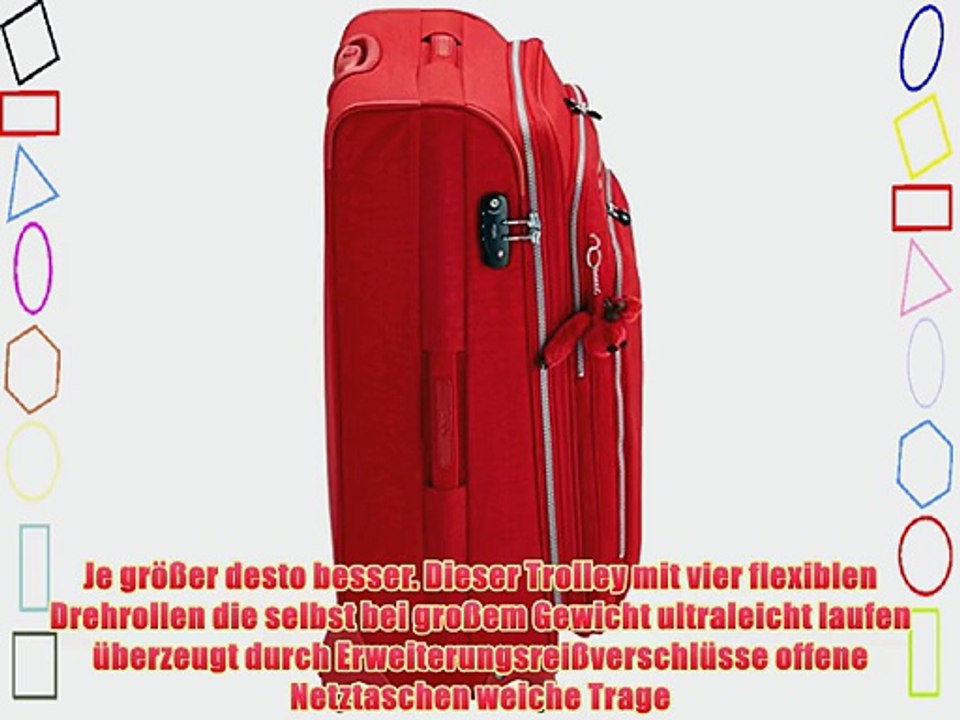 Kipling Laptop 4-Rollen-Reisetrolley Youri Spin 78 99 liters Rot (Tango Red) K1531884H