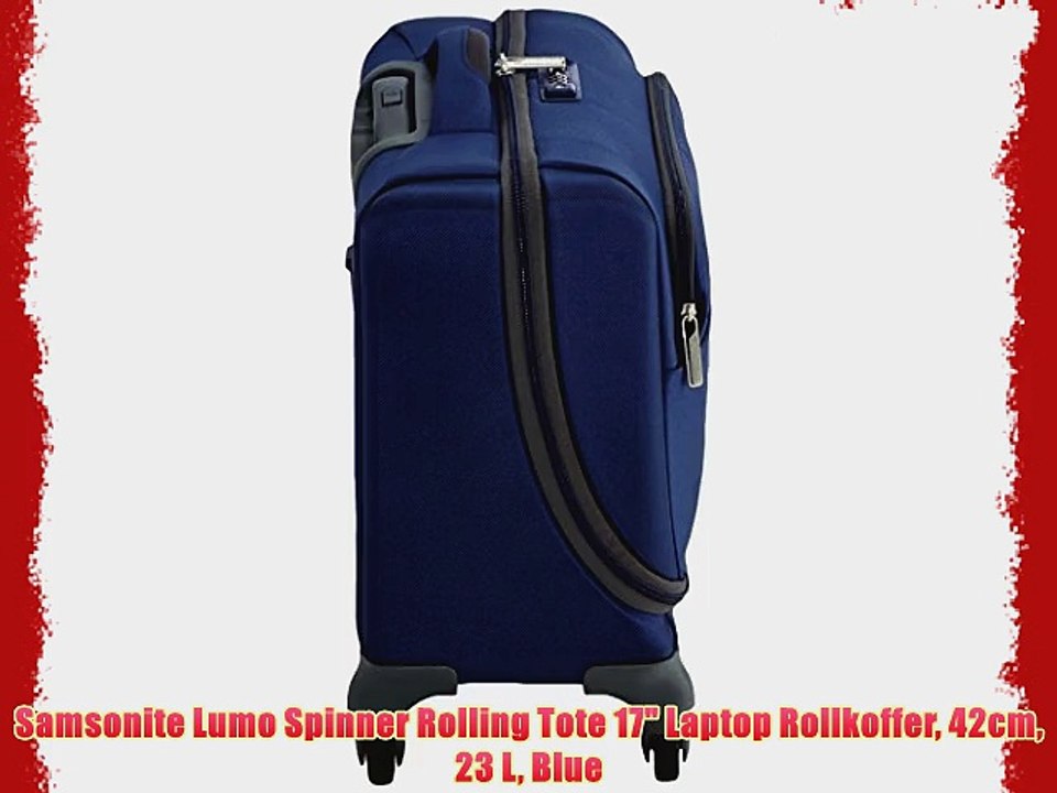 Samsonite Lumo Spinner Rolling Tote 17 Laptop Rollkoffer 42cm 23 L Blue