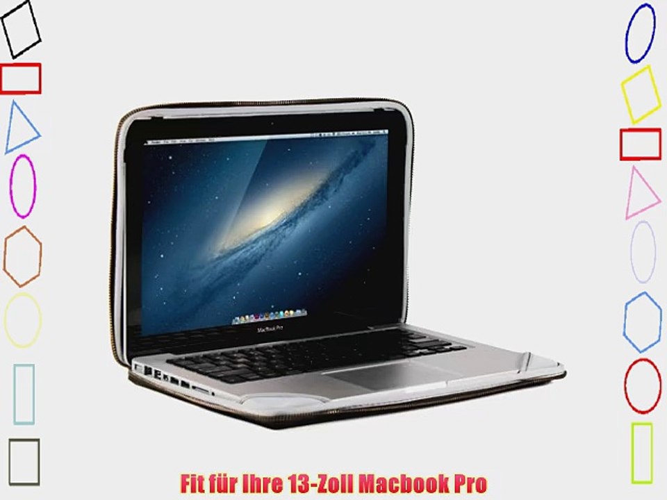 GMYLE (R) Brown Premium Quality PU Leder mit Crazy Horse Pattern Dual-Zipper Sleeve Bag Case